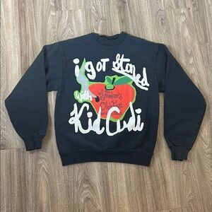 Black Graphic Sweatshirt with Colorful Design Size:Small # A11